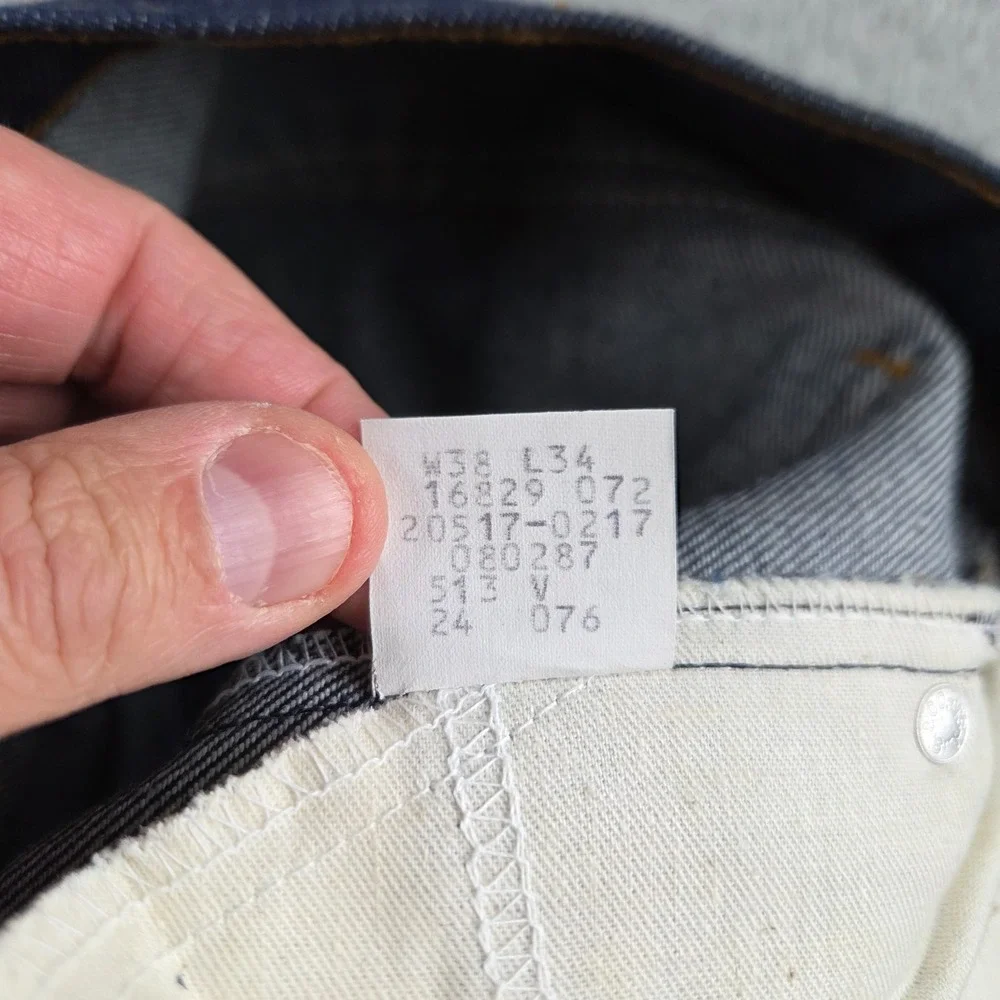 Vintage Levis 517 Jeans Mens 38x34 (37x33) Blue Orange Tab Bootcut‎ USA 80s